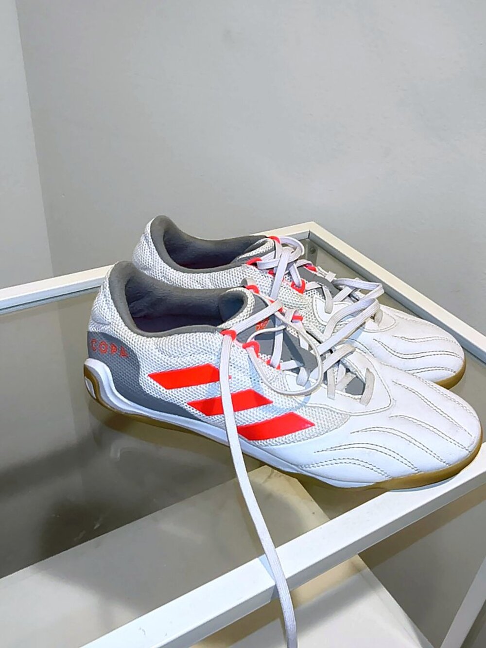 adidas Copa Men's Indoor Sneakers White/Coral - US 8.5